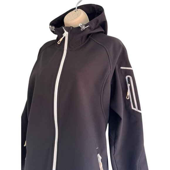 Salomon Woman's Sz XL 360 Degree Hoody II Zip Hoodie in Black w/ White Accents - Picture 3 of 12